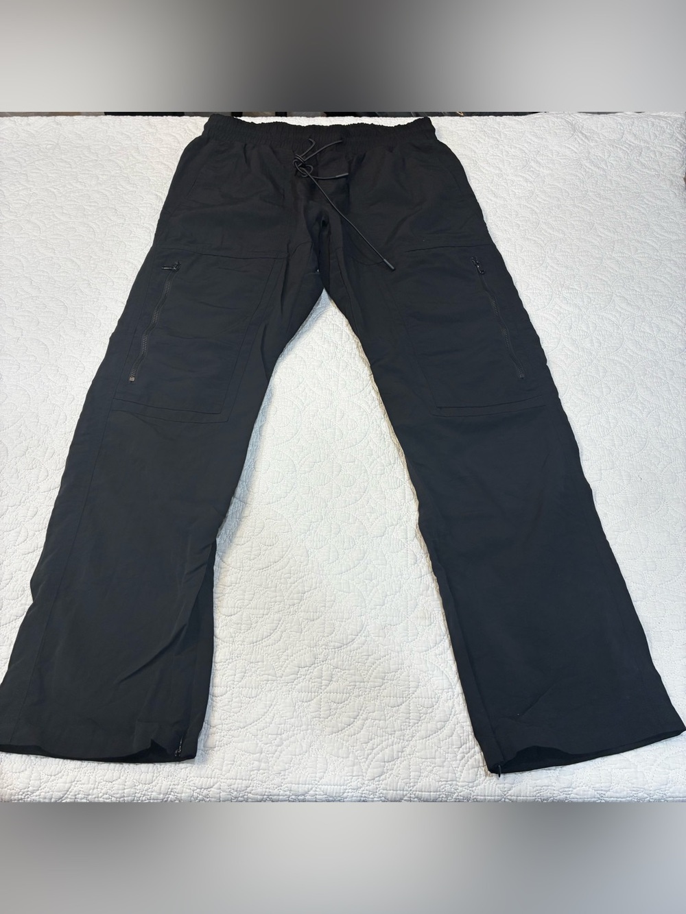 Richie Le Collection Black Nylon Cargo Pants Size M Gorpcore Techwear Streetwear